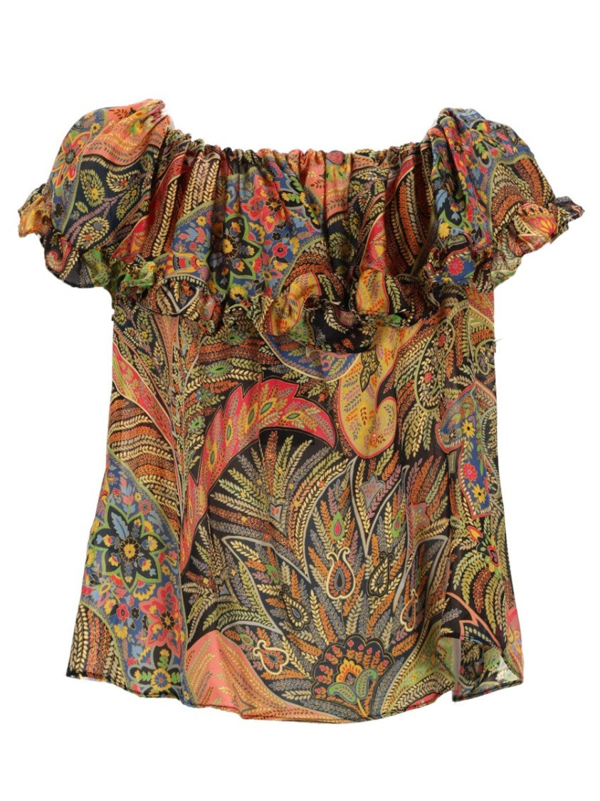 Etro Top With Print Paisley Blouse