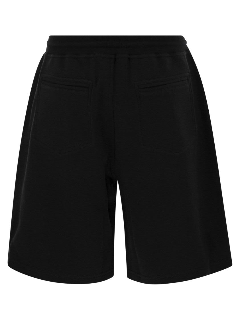 Brunello Cucinelli Double Fleece Bermuda Shorts In Cotton, Cashmere