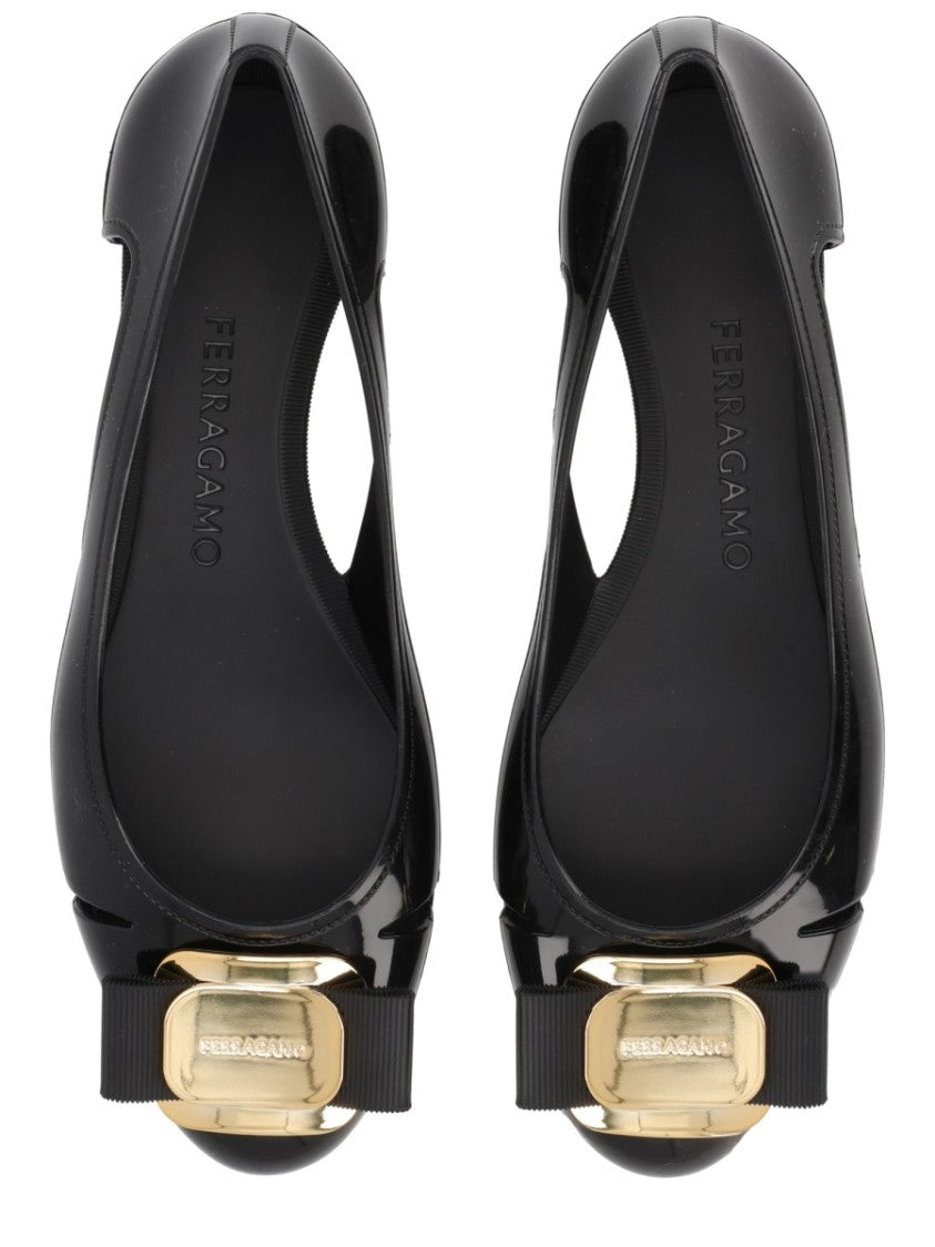 Ferragamo Nara Jelly Translucent Pvc Flats