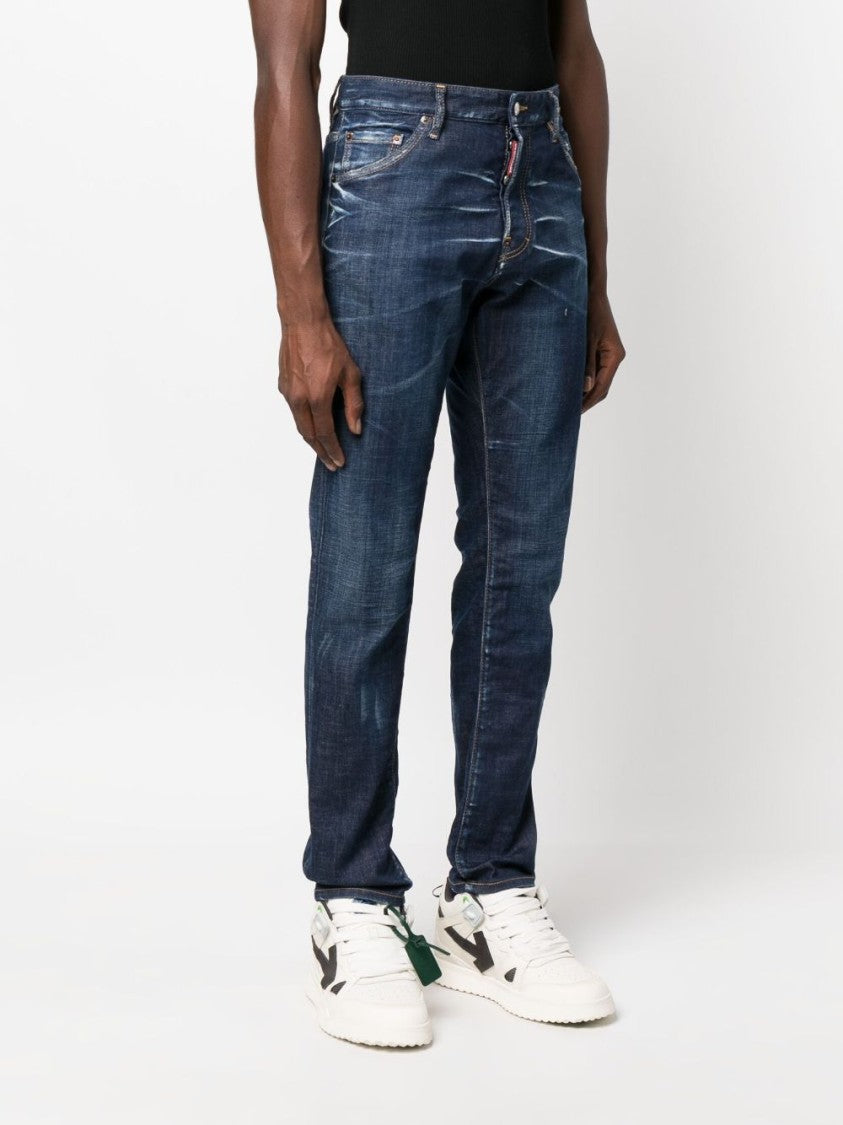 Dsquared2 Navy Blue Slim-Fit Jeans