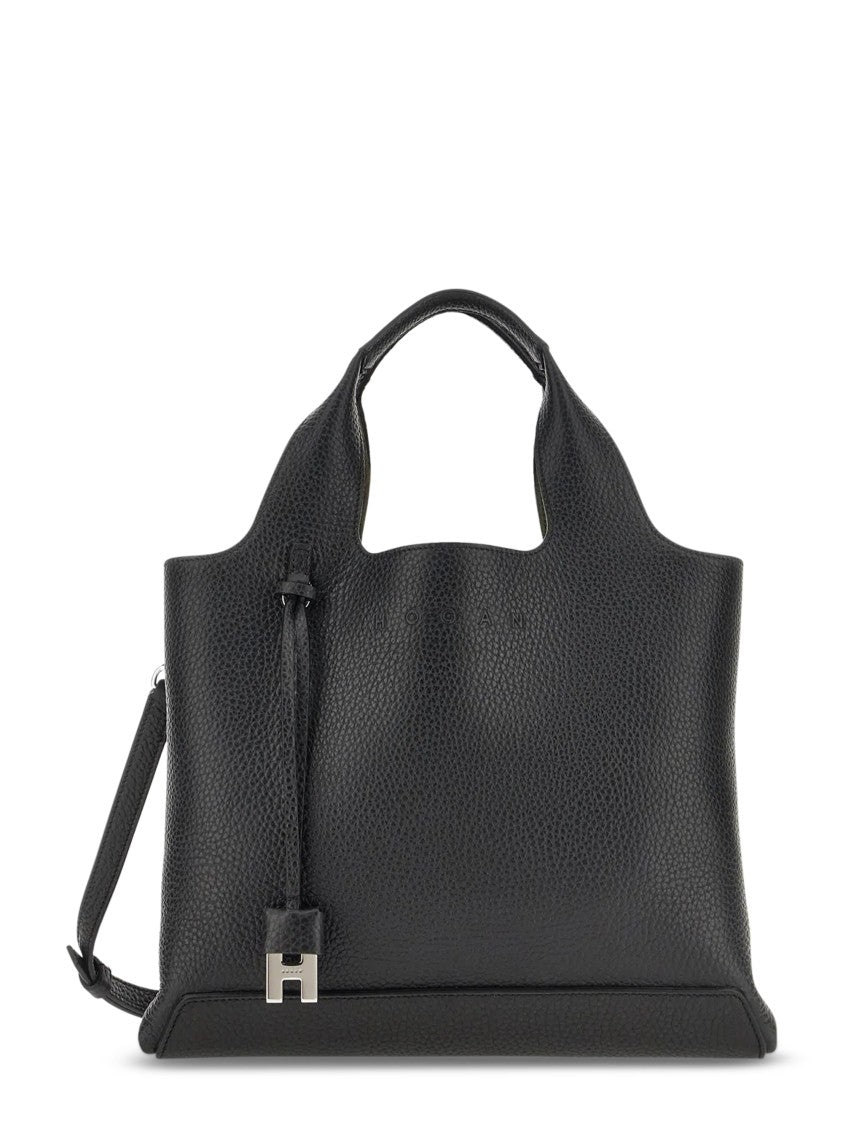 Hogan Textured Leather Tote Bag