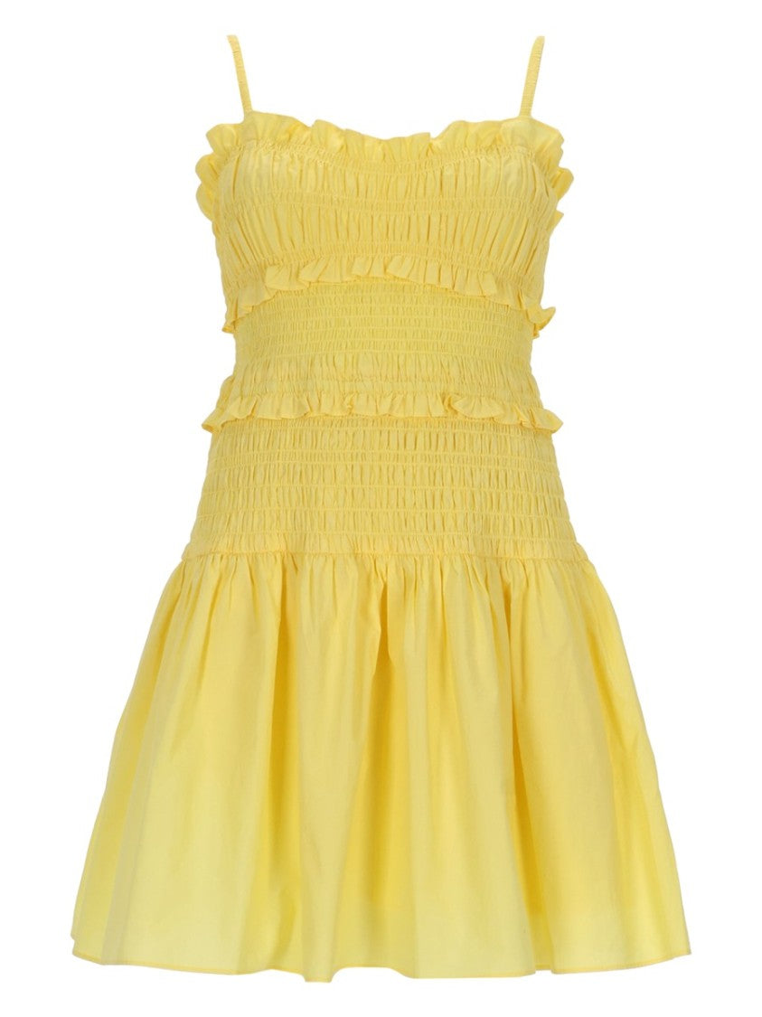 Michael Michael Kors Smocked Bodice Ruffles Dress
