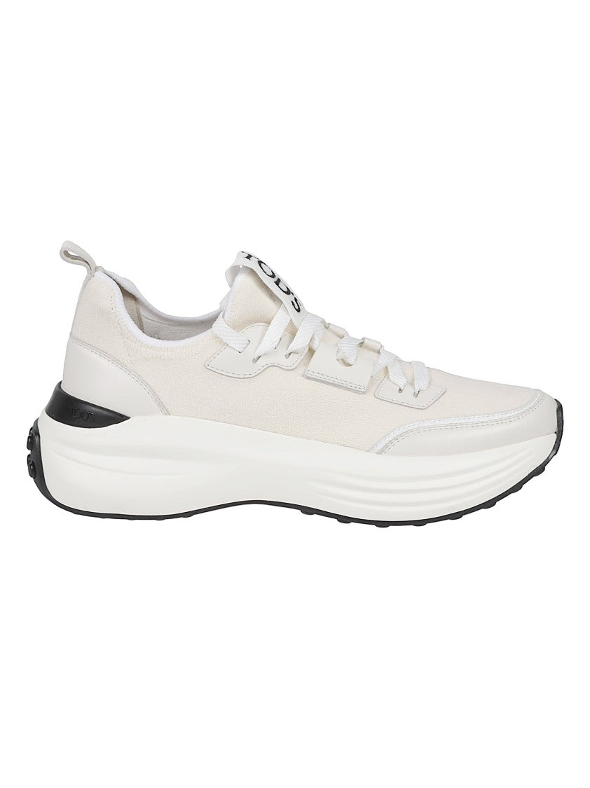Tod's 81L Off White Cotton Blend Sneakers