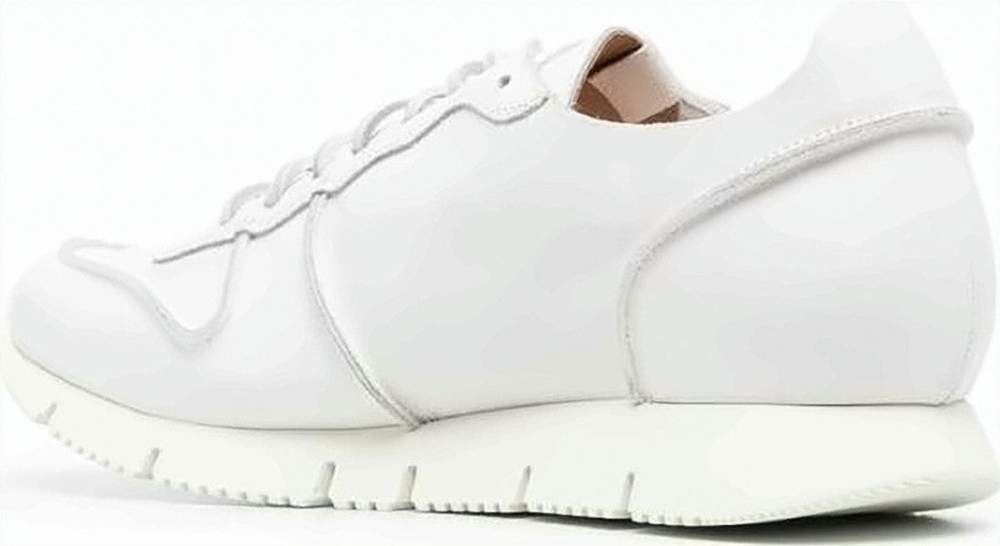 Buttero White Leather Sneakers With Elevated Vibram Sole
