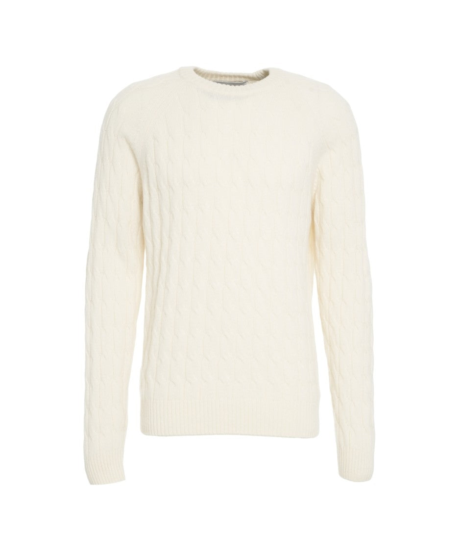 Amaranto Timeless Cable-Knit Amaranto Sweater