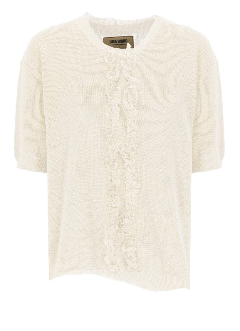 Uma Wang Ivory Cotton And Silk Sweater