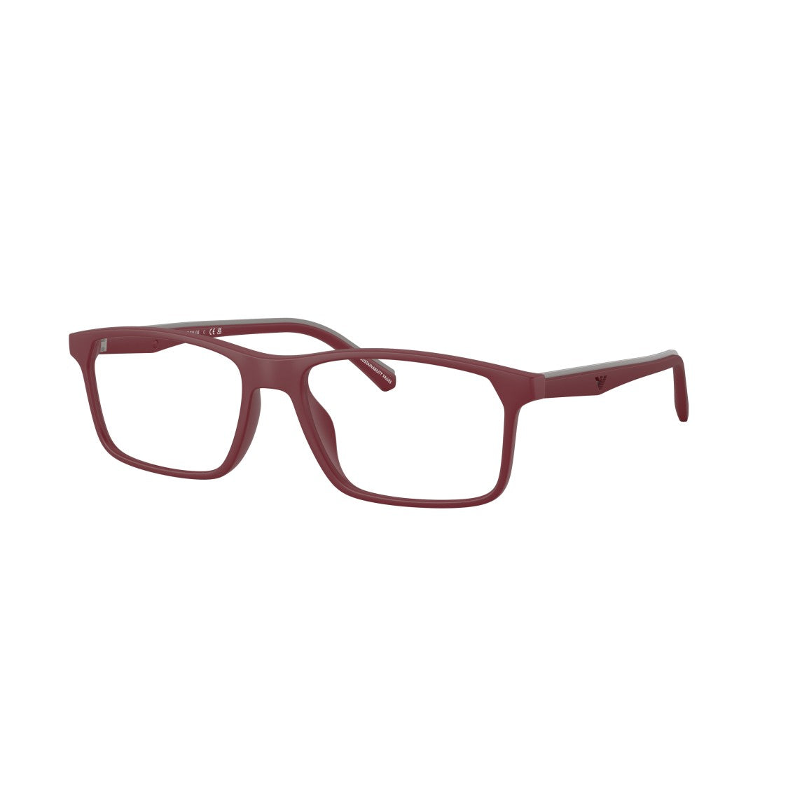 Emporio Armani 0Ea3266u Matte Finish Rectangular Eyeglass Frames With Rounded Edges