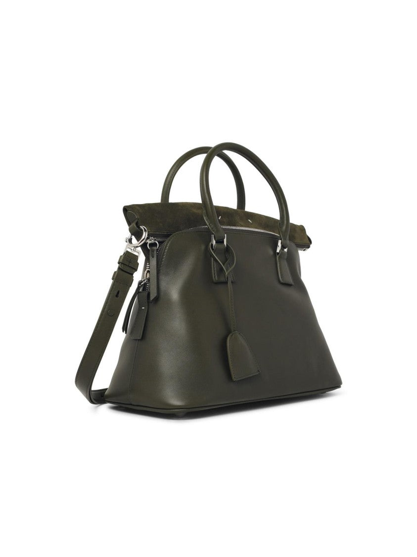 Maison Margiela Medium '5Ac Soft' Green Leather Bag