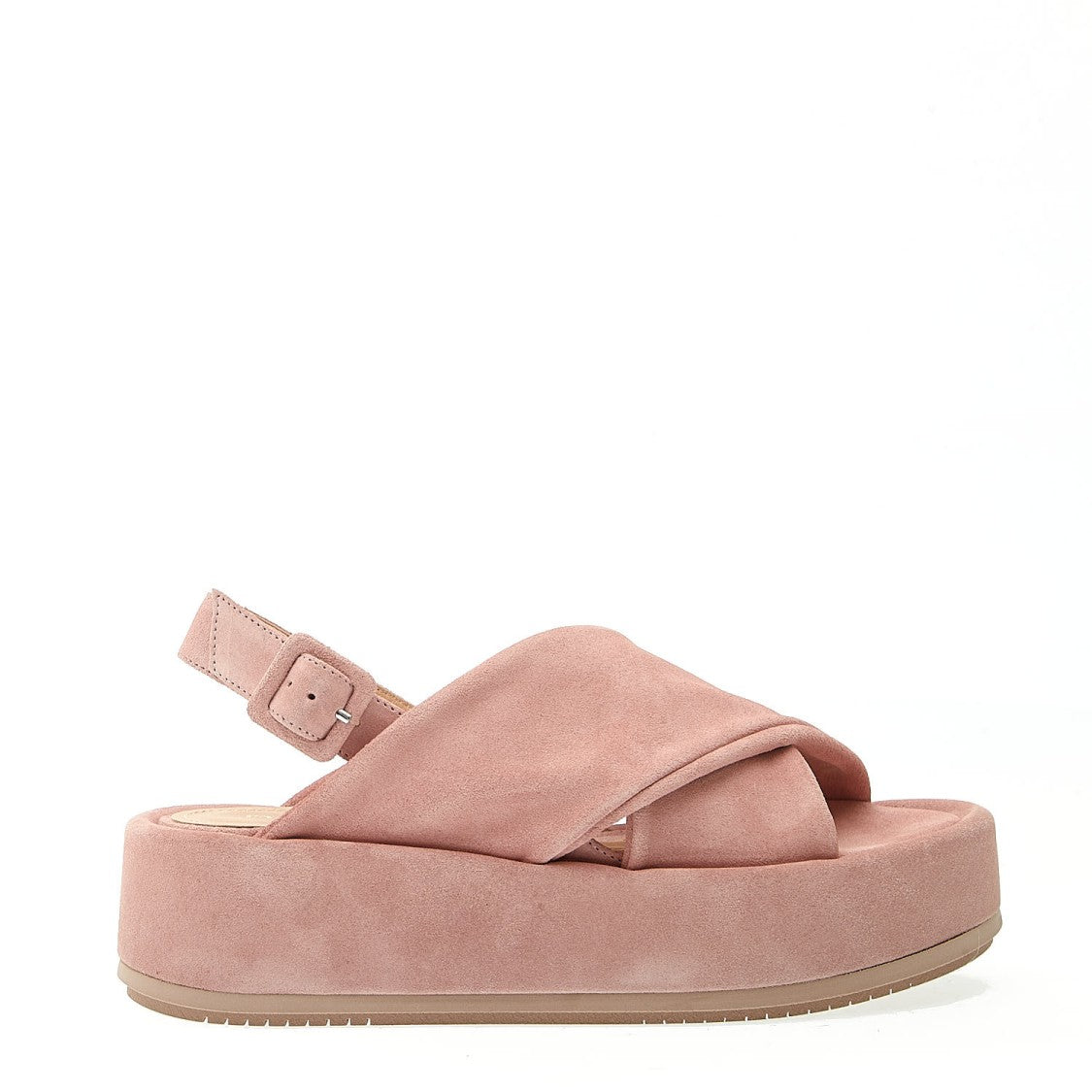 Paloma Barceló Pink Suede Wedge Sandal
