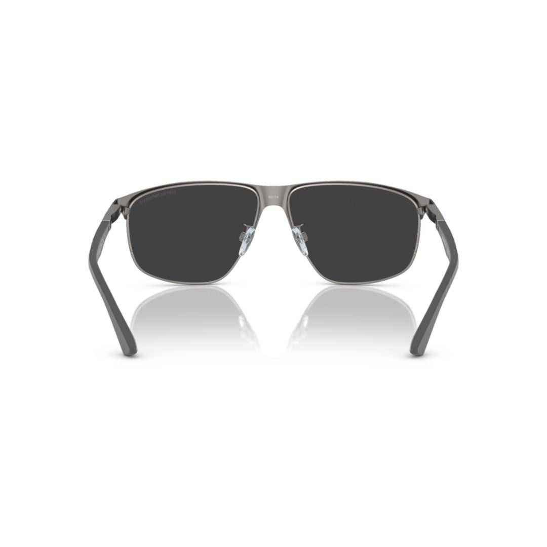 Emporio Armani 2094 Sole Rectangular Frame Sunglasses With Metallic Finish