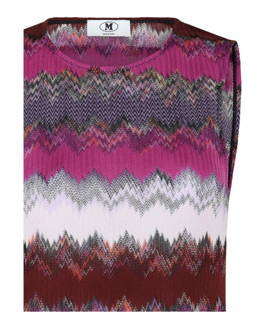 M Missoni Zig Zag Patterned Tank Top