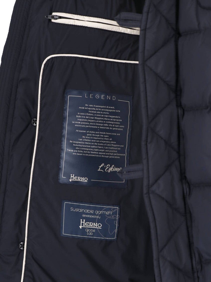 Herno Black L'eskimo Technical Fabric Down Jacket