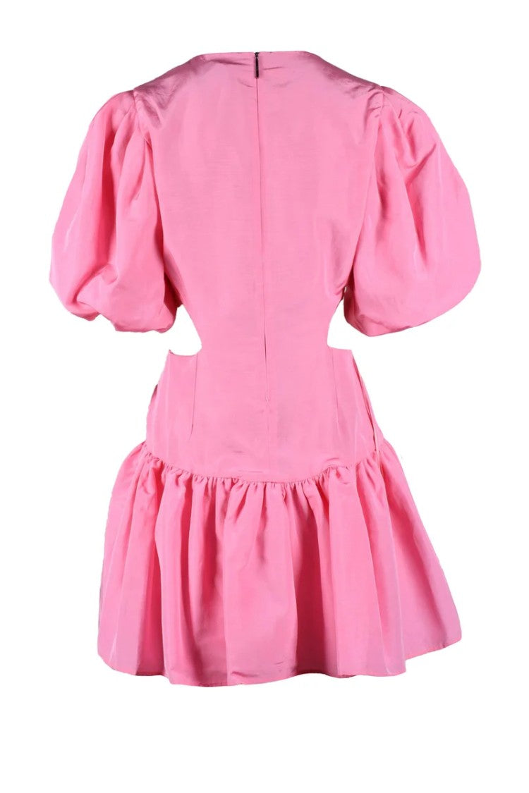 Msgm Puffball Dress Puffed Sleeves - Pink