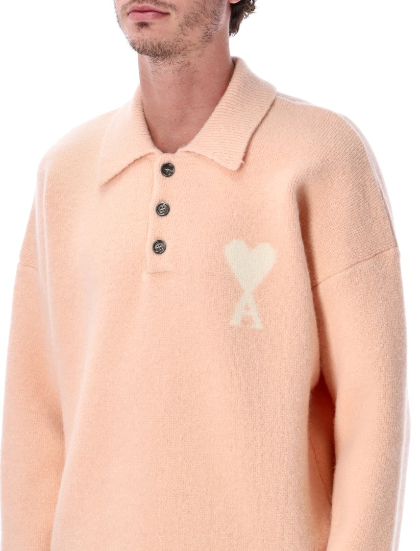 Ami Paris Wool Polo Sweater