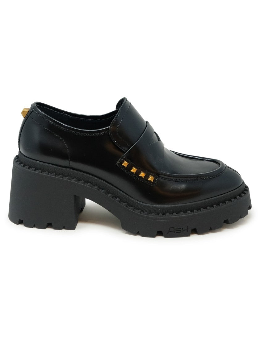 Ash Black Leather Nelson Loafers