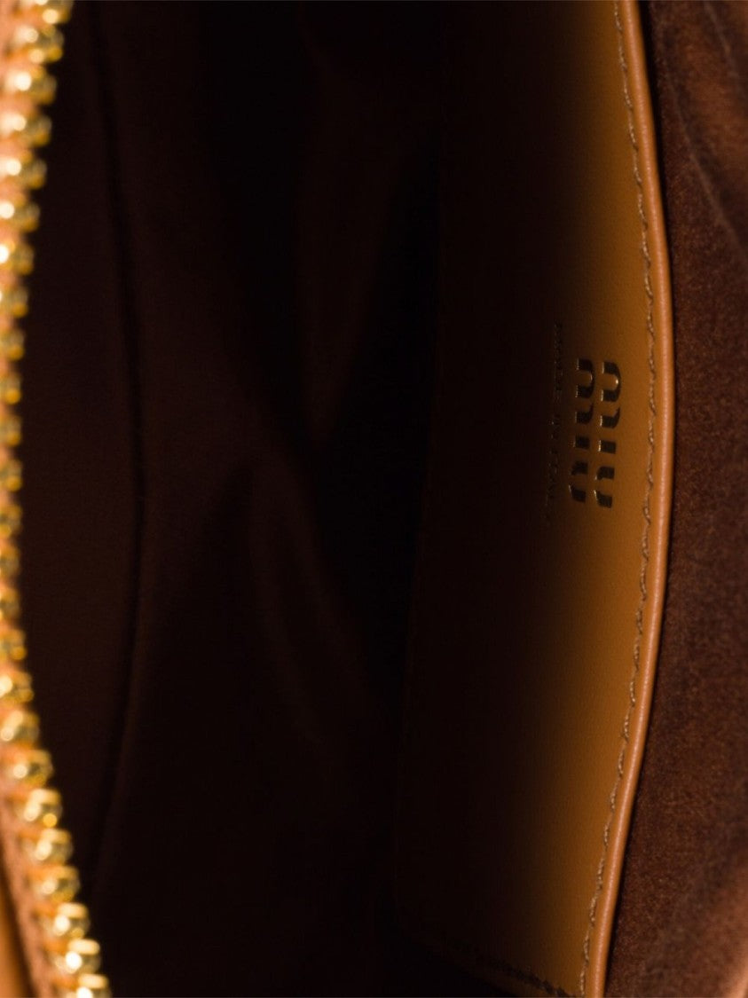 Miu Miu Smooth Calf Leather Double-Zip Shoulder Bag