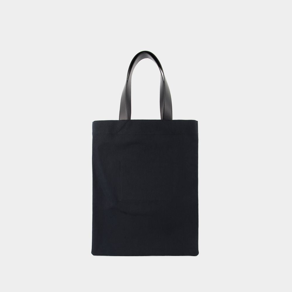 Jil Sander Book Tote Shopper Bag - Cotton - Black