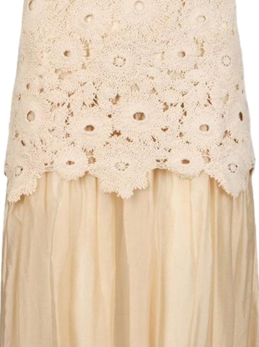 Liu Jo Neutrals Round Neck Day Dress