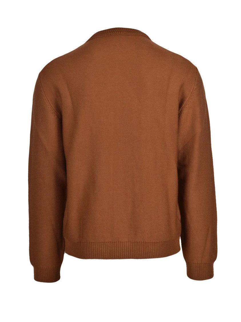 Daniele Fiesoli Multicolor Textured Knit Crewneck Sweater