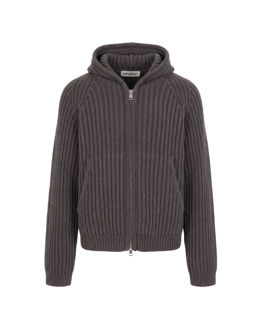 Our Legacy Sage Stripe Level Ribbed Merino Wool Hoodie