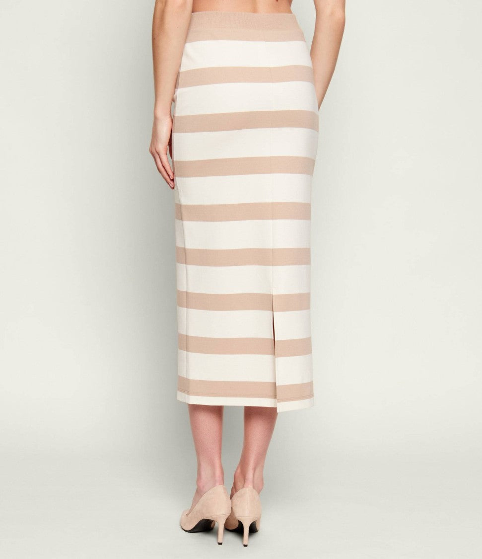 Max Mara Midi-Length Striped Skirt With High Waist