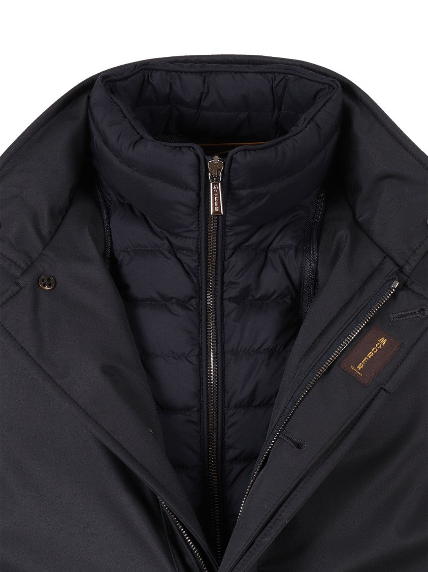 Moorer Reis-Ads Black Jacket With High Collar