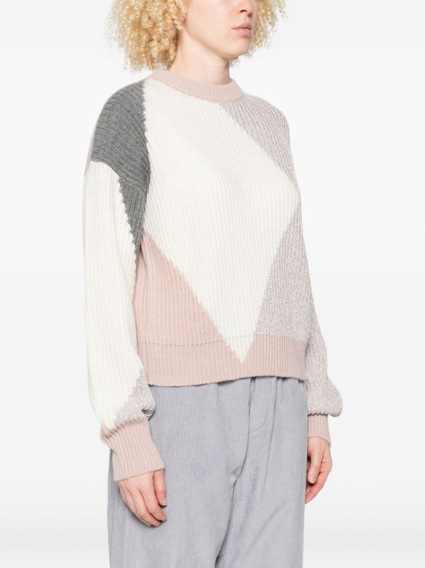 Liu Jo Geometric Pattern Wool-Blend Sweater