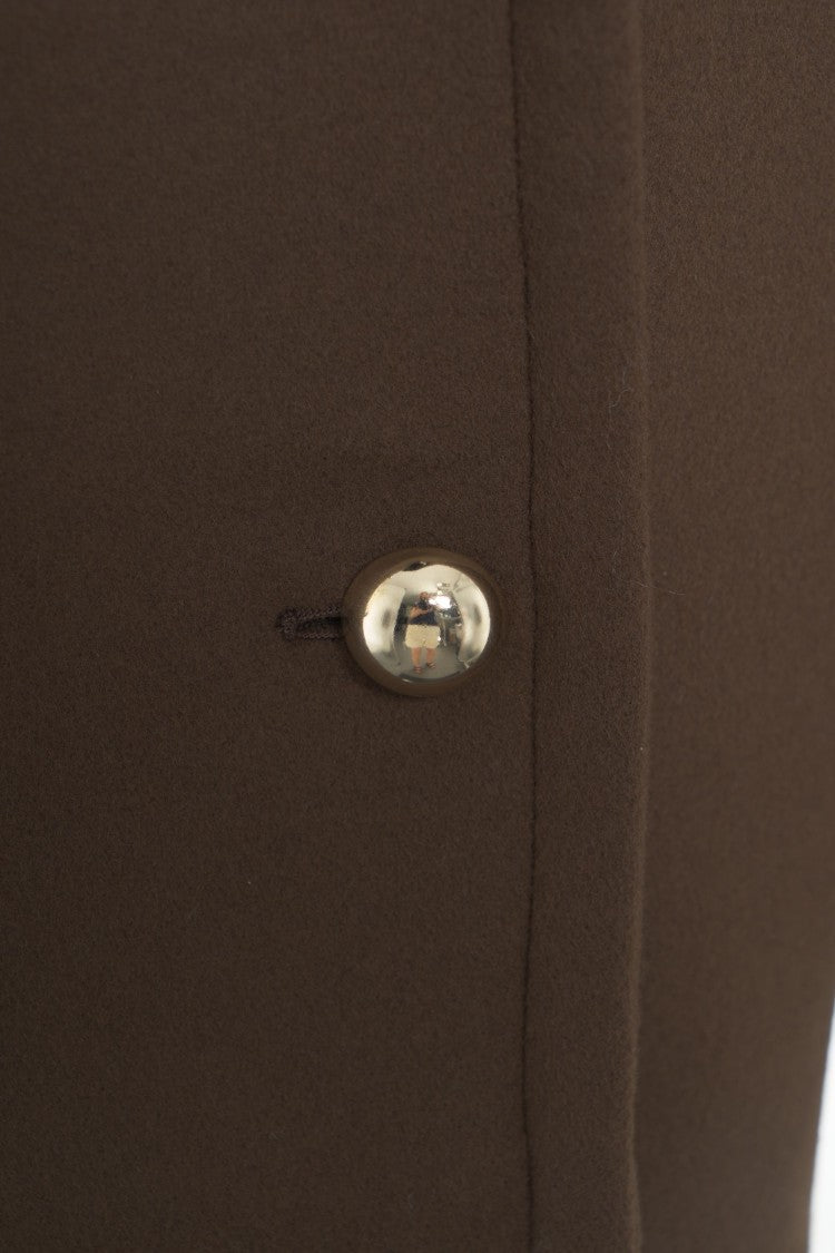 Semi Couture Double-Breasted Caban With Glossy Metallic Buttons