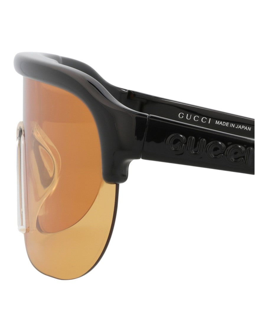 Gucci Shield-Frame Injection Sunglasses