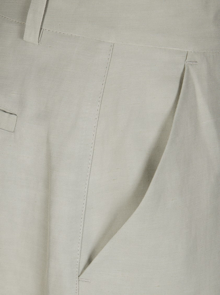 Parosh Tailored Straight-Leg Pants With Mid-Rise Waist