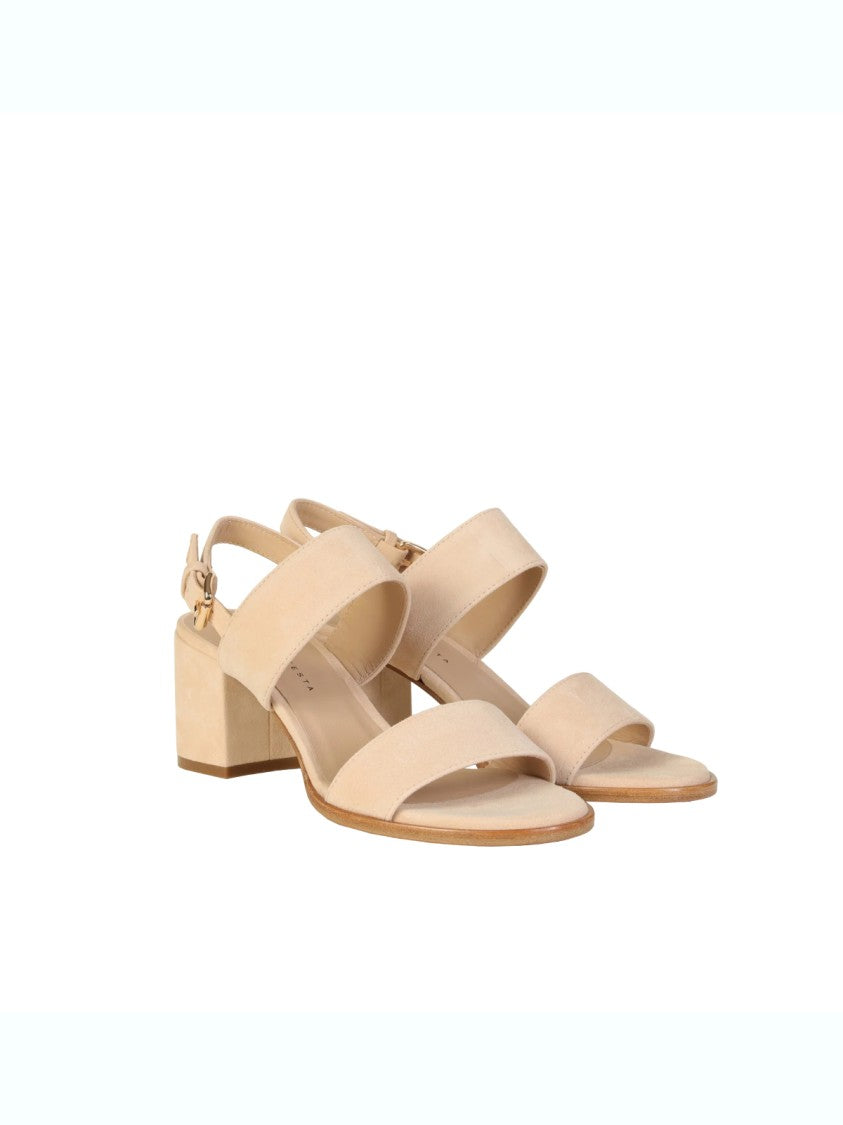 Roberto Festa Block-Heeled Sandals With Gold-Tone Buckle