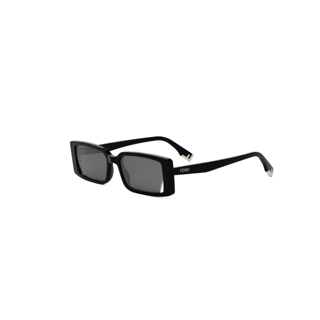 Fendi Fe40164i Rectangular Black Acetate Sunglasses