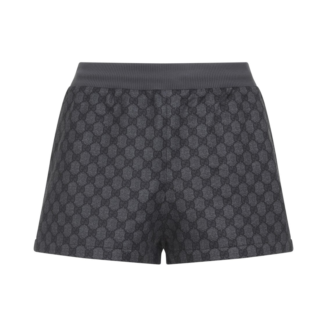 Gucci Black Gg Tech Jersey Shorts With Hidden Drawstring And Pockets