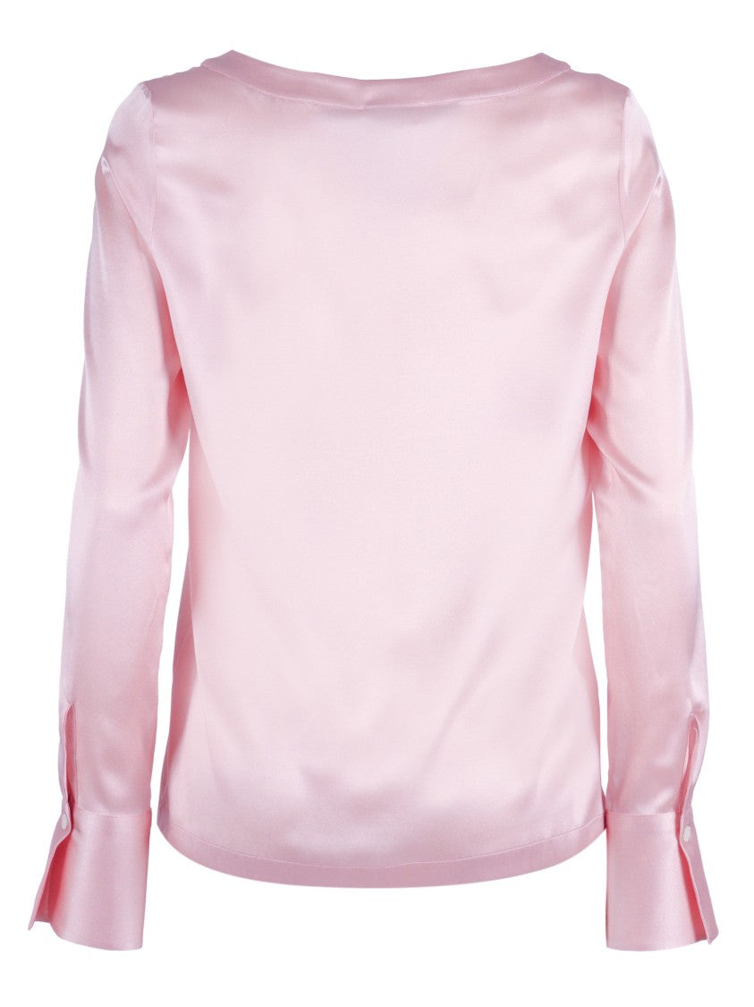 Mazzarelli Camicie Angie B Silky Cropped Blouse