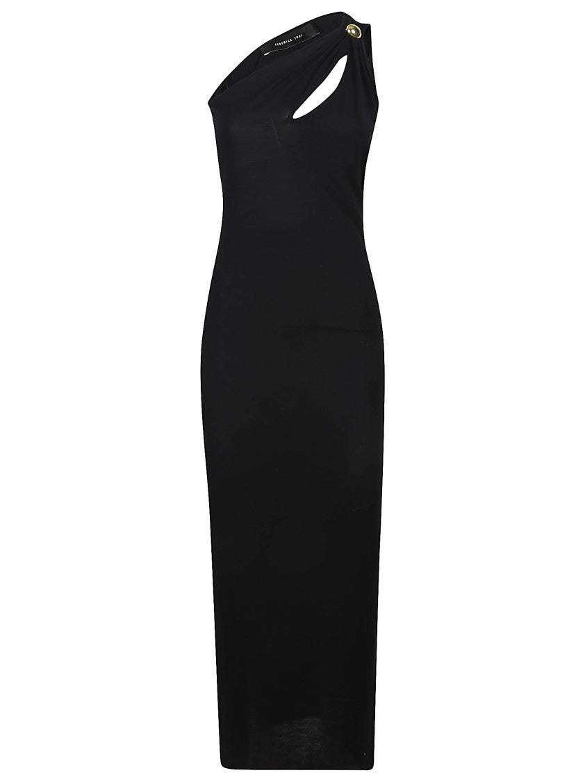Federica Tosi Cut Out Viscose Blend Midi Dress