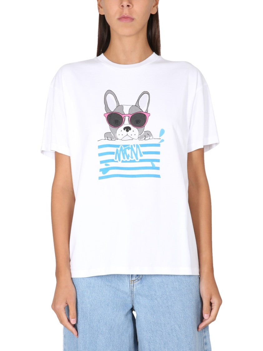 Mcm Playful Graphic Crewneck T-Shirt