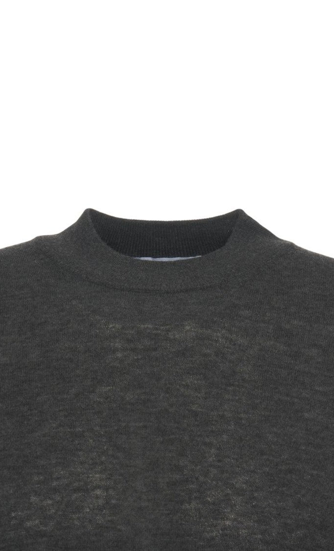 Gender Slim-Fit Knit Sweater With High Collar