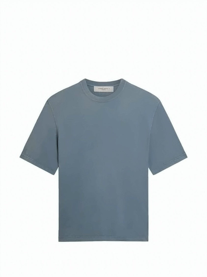 Golden Goose Distressed Black Short-Sleeve T-Shirt With Heart Detail