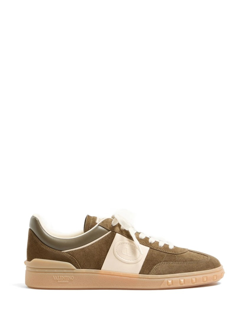 Valentino Low-Top Sneakers With Suede And Leather Panels