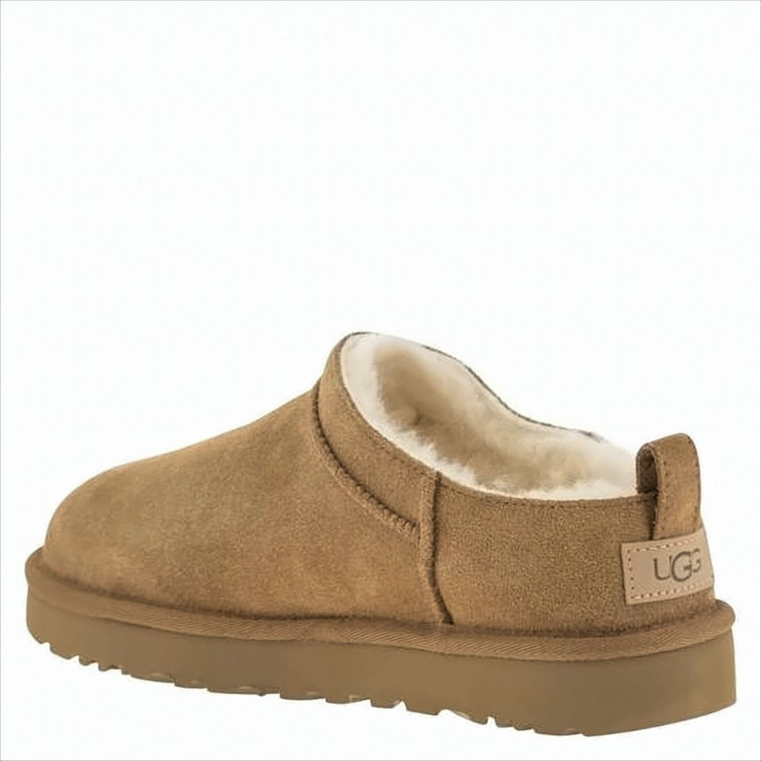 Ugg Soft Suede Mule With Lambskin Lining