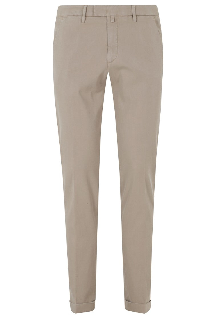Briglia Biscuit Side Slanted Pockets Belt Loops Lyocell-Blend Pants