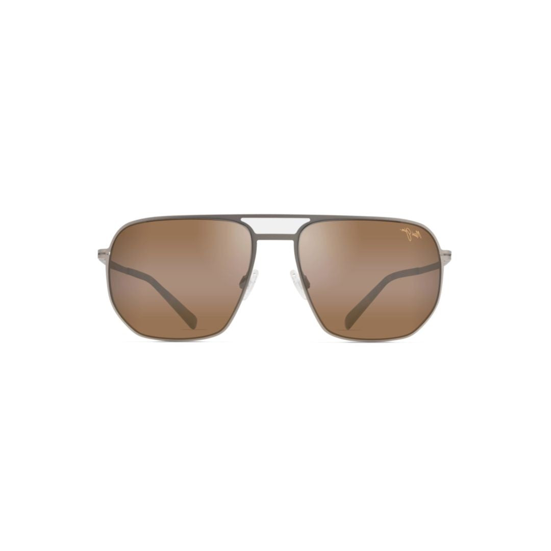 Maui Jim Sharks Cove Rectangular Frame Sunglasses With Tortoiseshell Temples