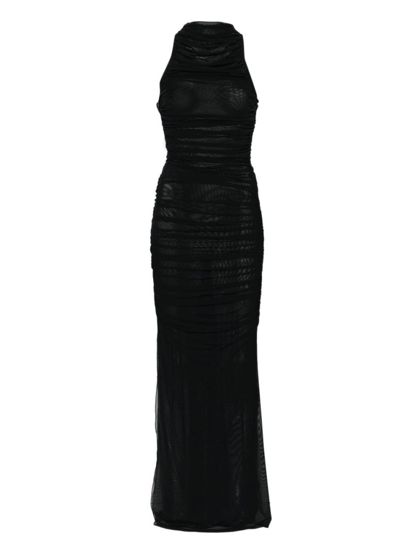 Amen Long Semi-Sheer Mesh Dress