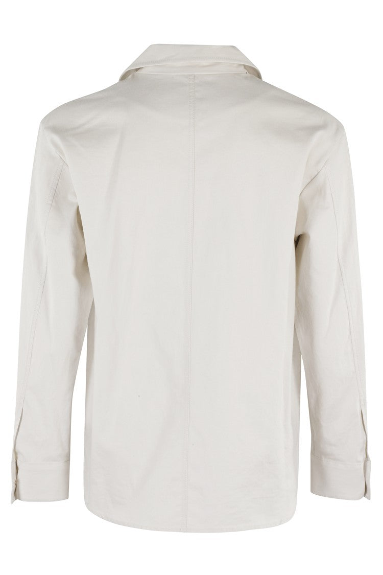 Paolo Pecora Linen-Blend Long-Sleeve Jacket