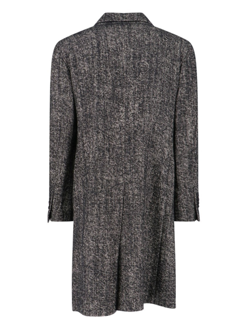 Tagliatore "Pino Lerario" Double-Breasted Coat Black