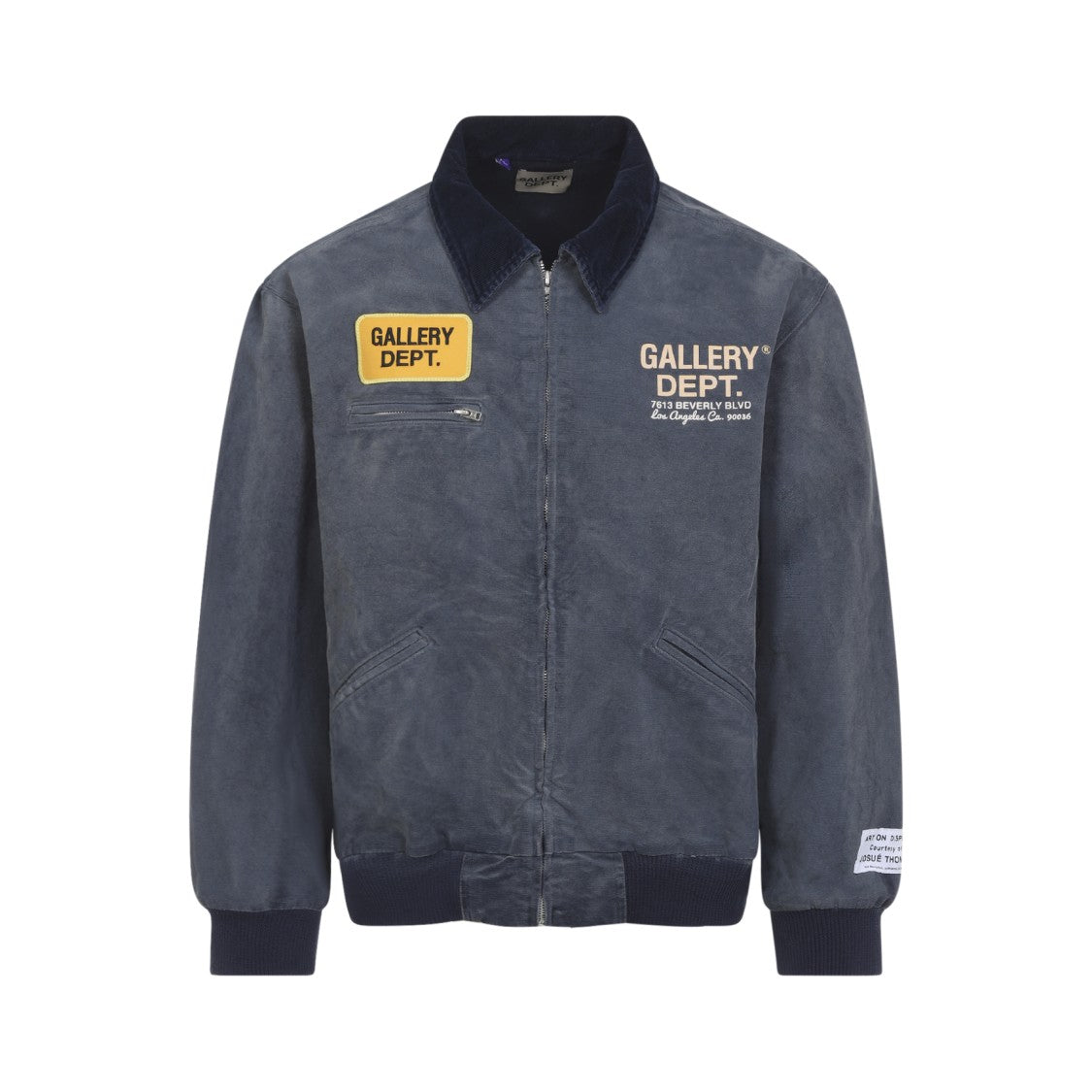 Gallery Dept. Bomber Jacket With Artistic Patches And Textured Finish
