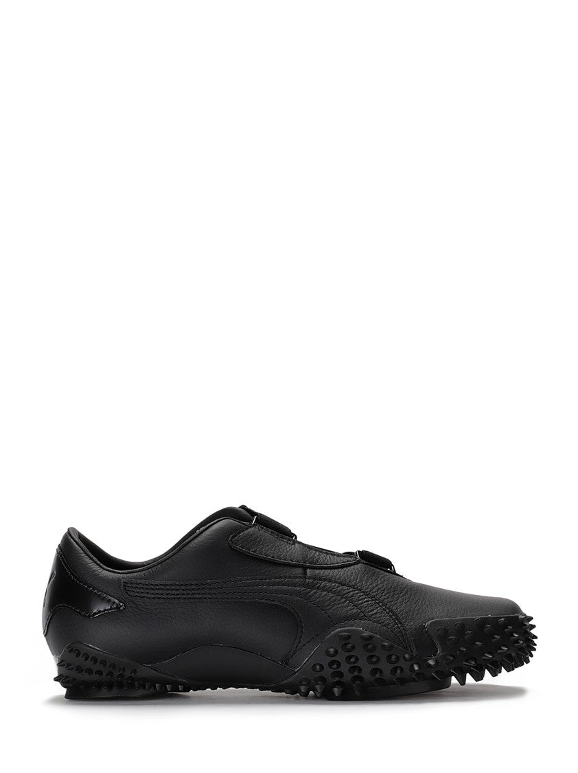 Puma Black Leather Sneakers With Strap Closure