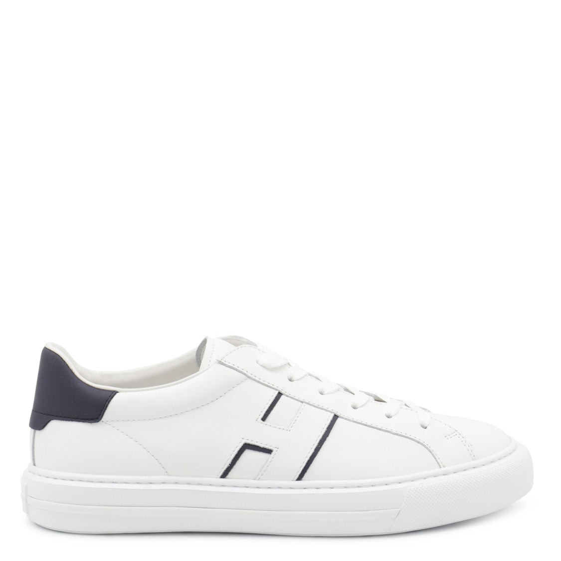 Hogan White And Navy Leather H691 Sneakers