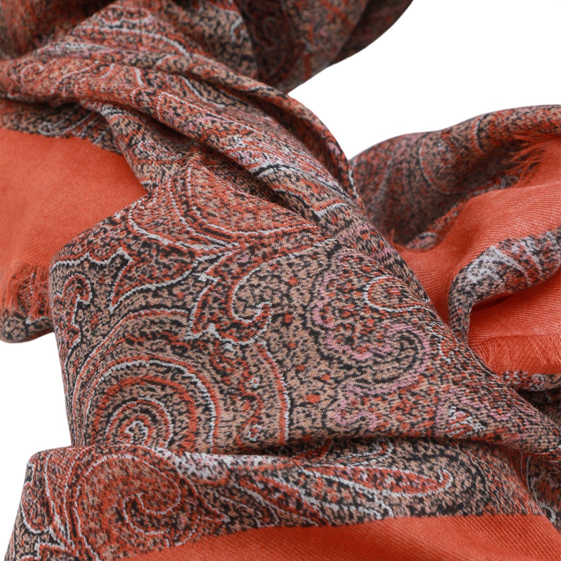 Etro Paisley Patterned Scarf With Fringed Edges