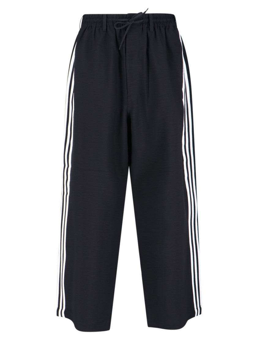 Y-3 3-Stripes Black Sport Trousers With Iconic Branding